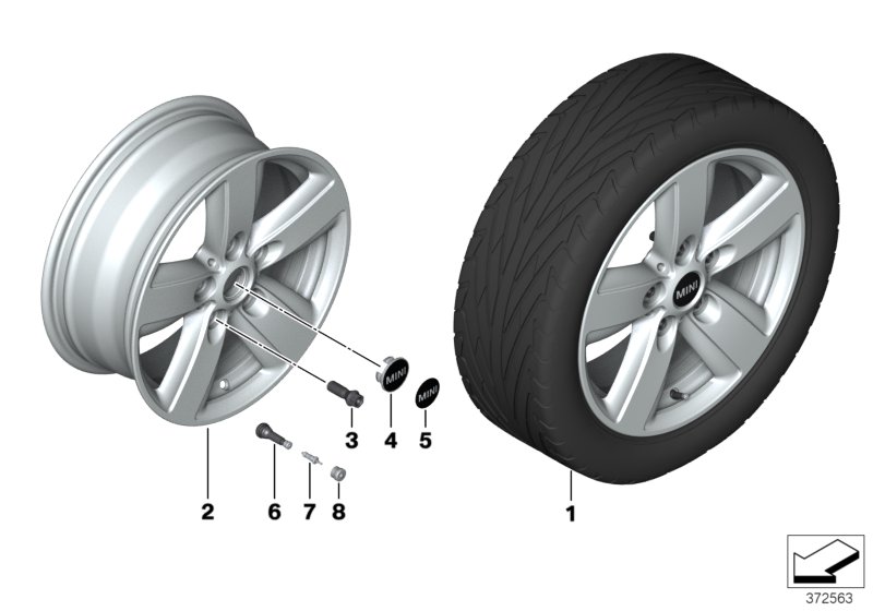 MINI LA wheel 5 Star Air Spoke 140