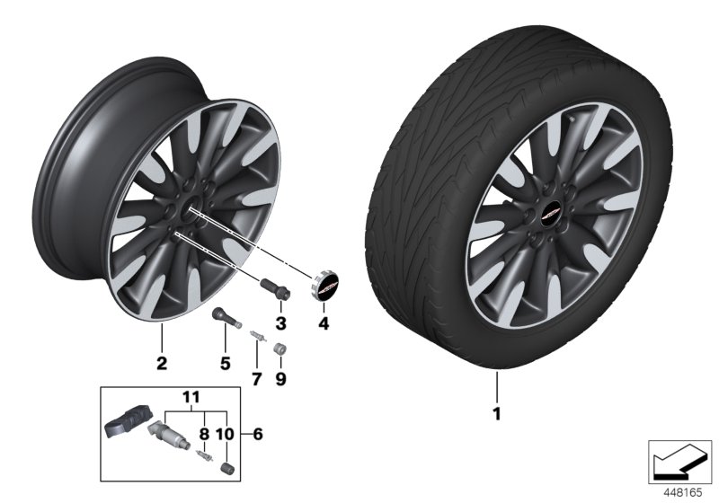 MINI LA wheel roulette spoke 502 - 17''