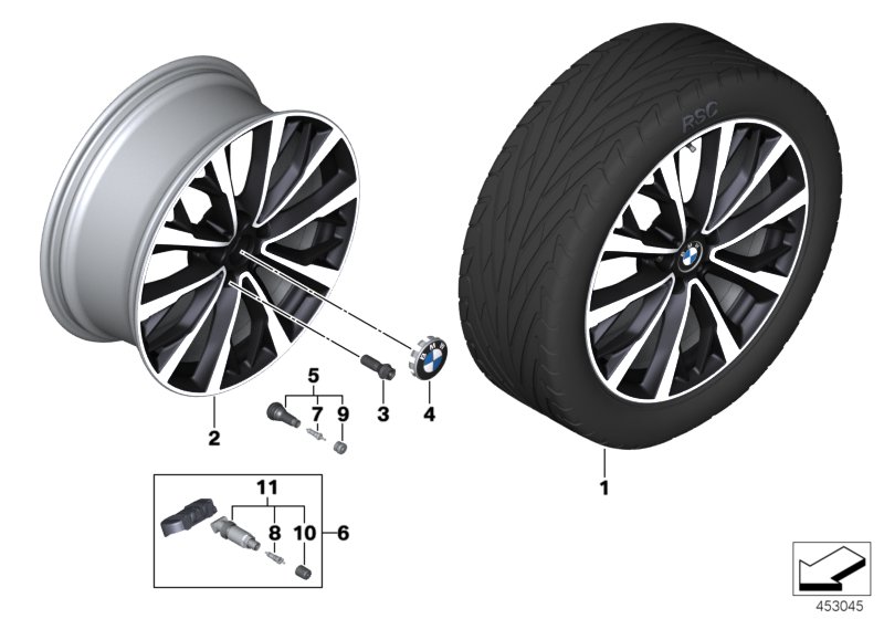 BMW LA wheel V-spoke 573 - 19''
