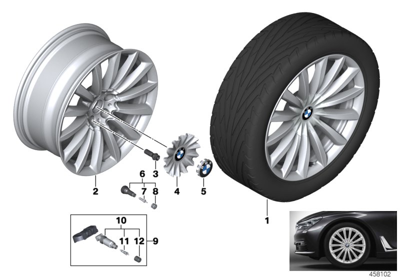 BMW LA wheel V-spoke 620 - 19''