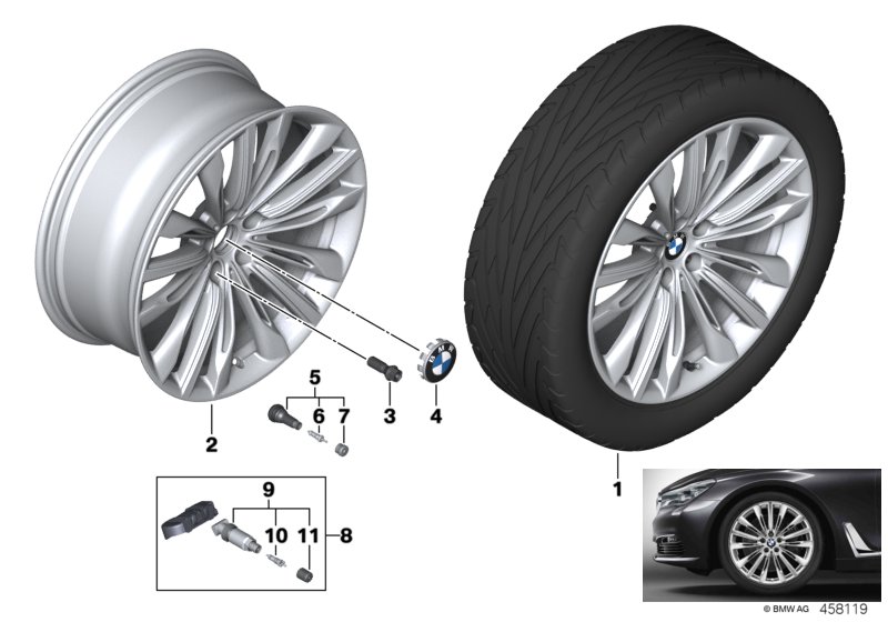 BMW LA wheel W-spoke 646 - 20''