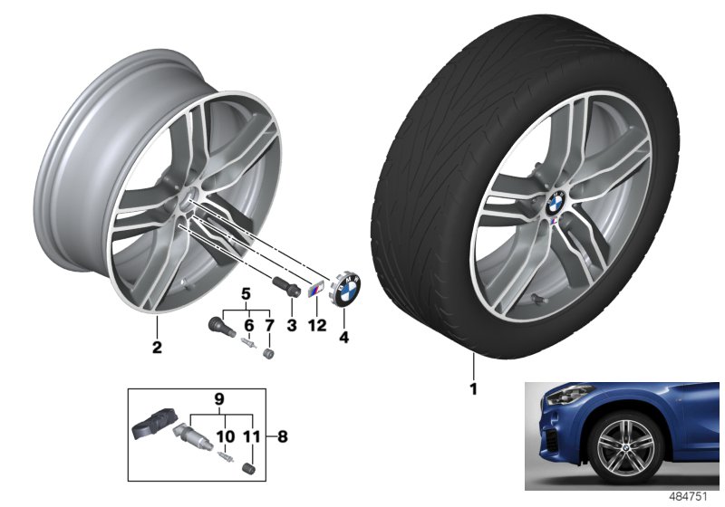 BMW LM wheel M double spoke 570M- 18"