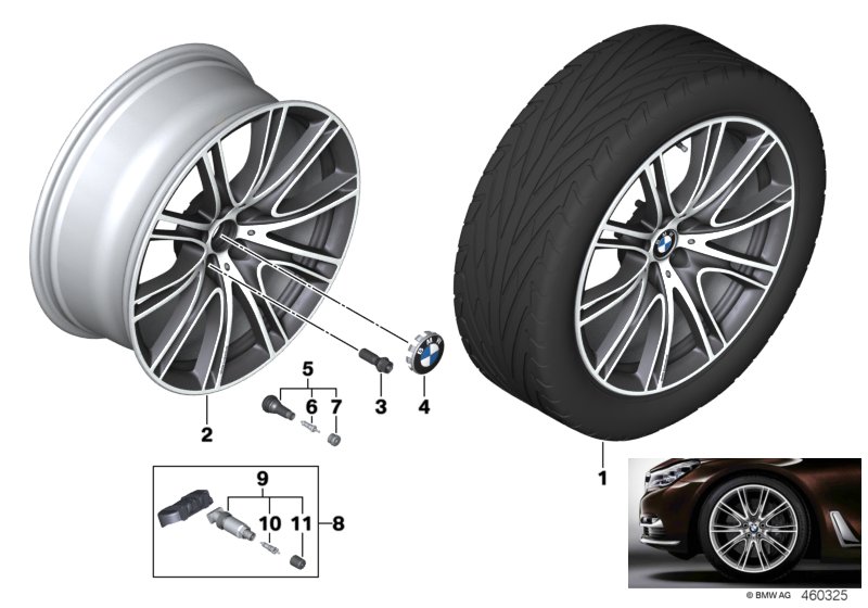 BMW LM wheel V-spoke 649i - 20"