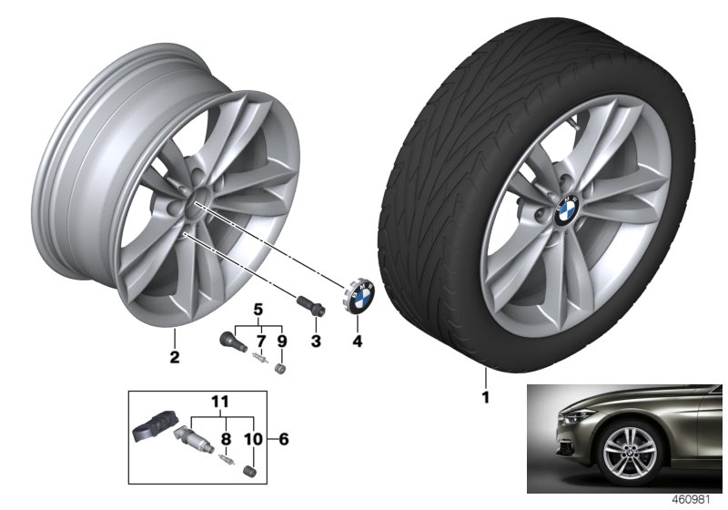 BMW LA wheel, V-spoke 658