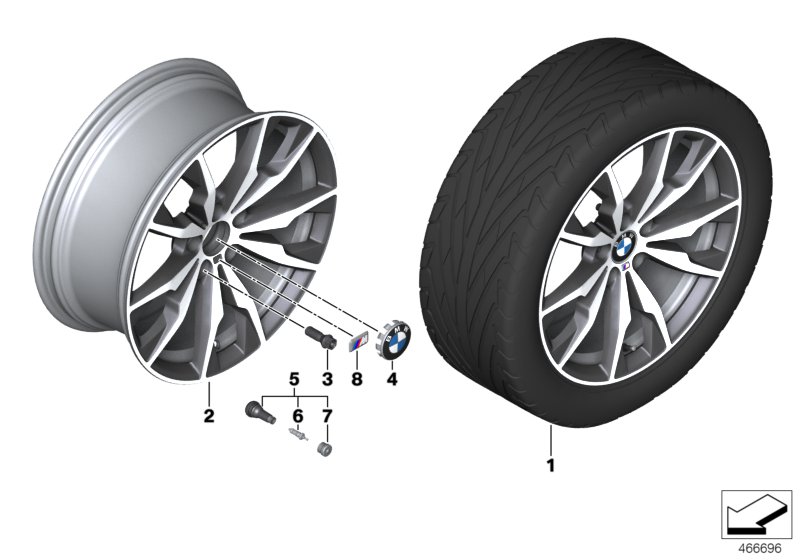 BMW LA wheel M double spoke 680 - 20"