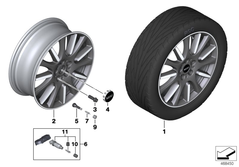 MINI LM wheel High Spoke 596
