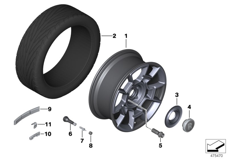 Light-alloy wheel styling 676