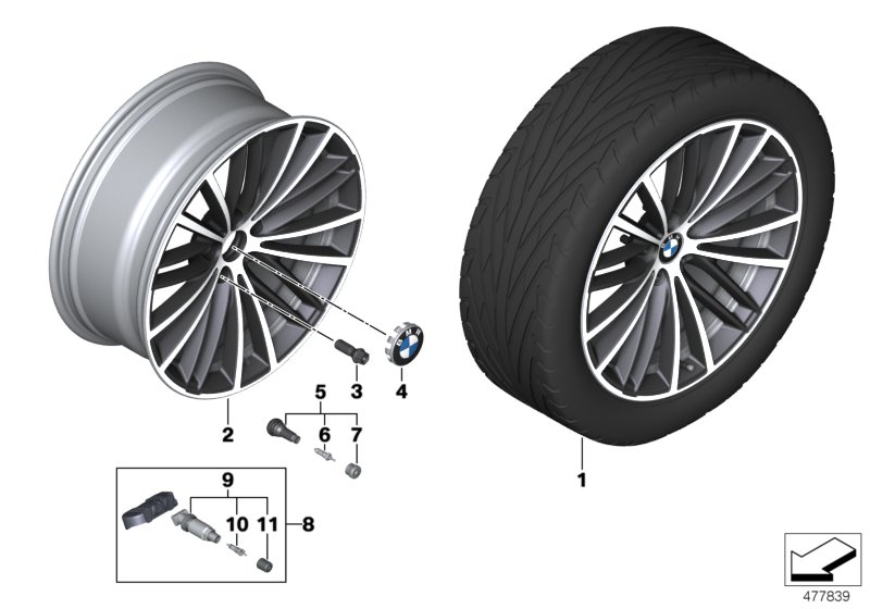 BMW LA wheel V-spoke 635 - 19"
