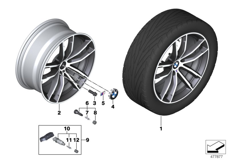 BMW LA wheel double spoke 662M - 18"