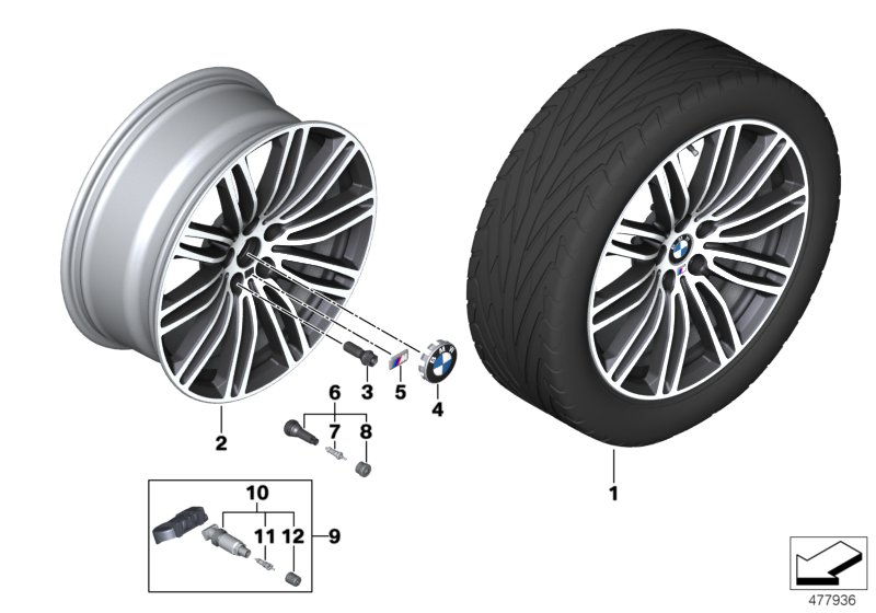 BMW LA wheel double spoke 664M - 19"