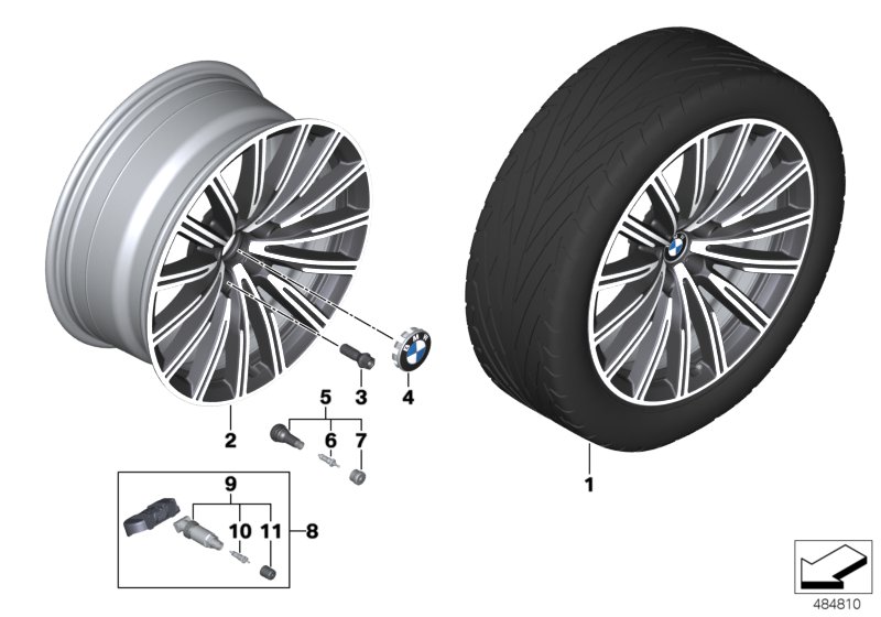 BMW light alloy whl.multi sp.644 - 19"