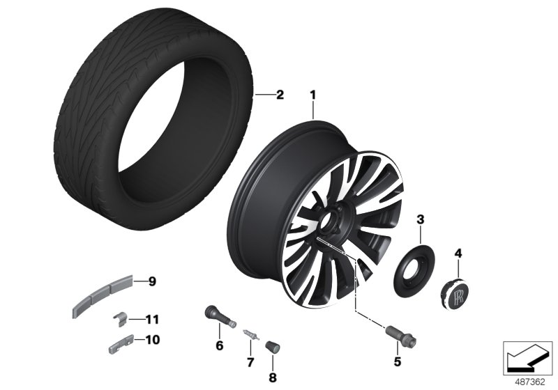 Light-alloy wheel styling 709