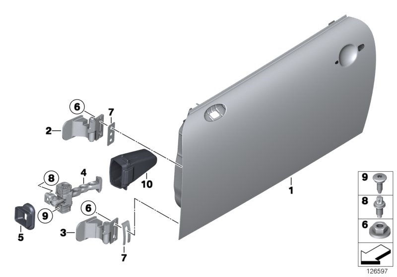 Front door-hinge/door brake