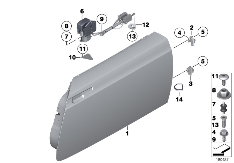 Front door-hinge/door brake
