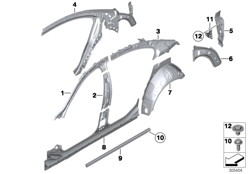 Body-side frame-parts