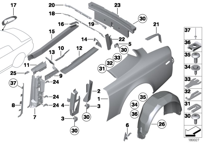 Side panel/tail trim
