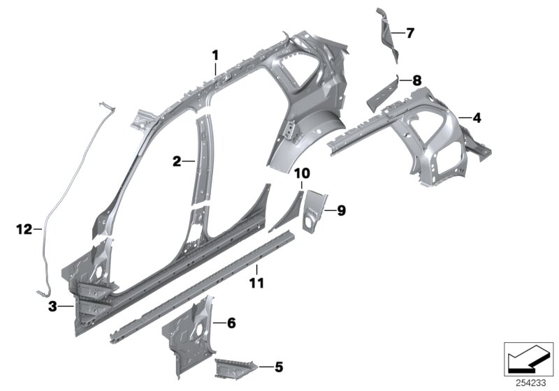 Body-side frame-parts
