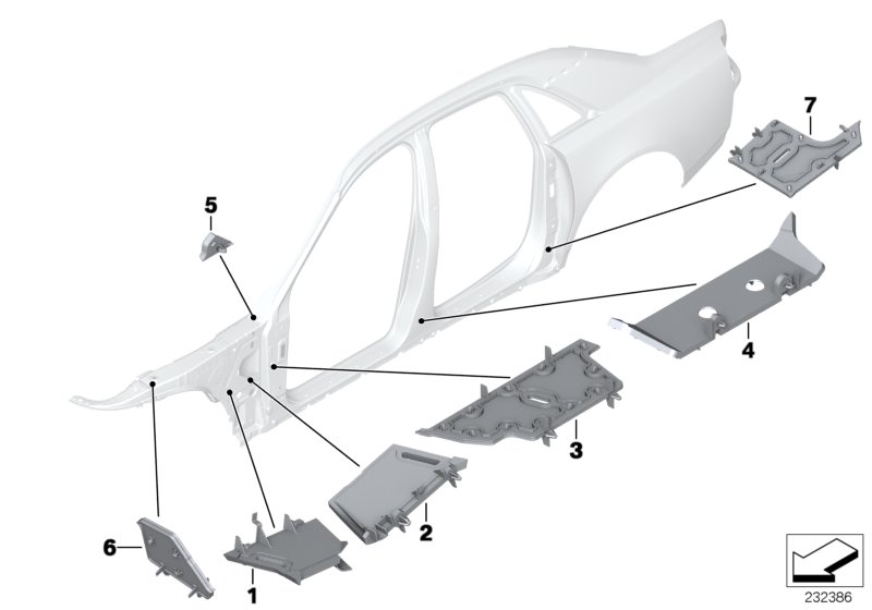 Cavity shielding, side frame