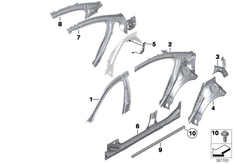 Body-side frame-parts