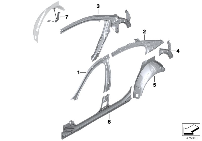 Body-side frame-parts