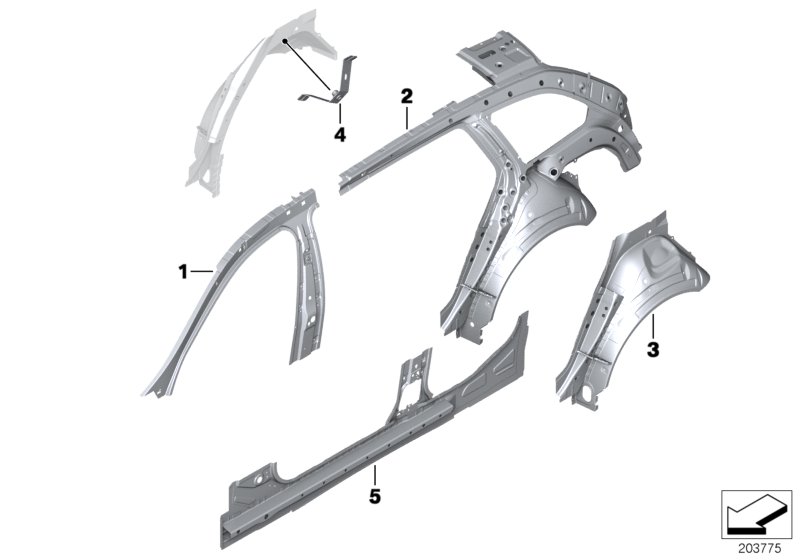 Body-side frame-parts