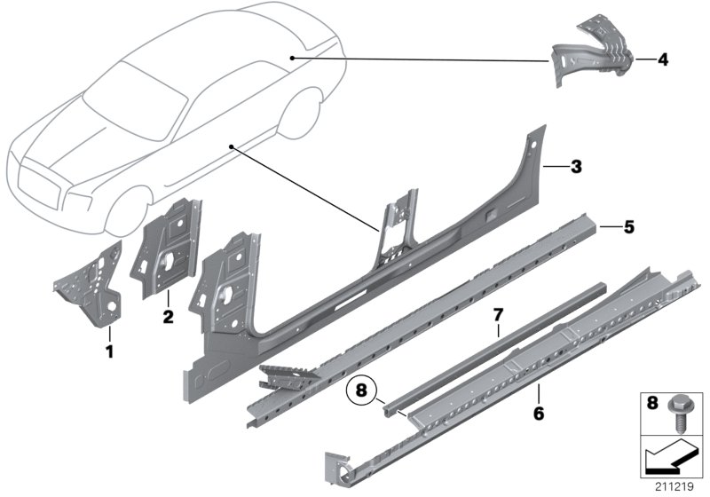 Body-side frame-parts
