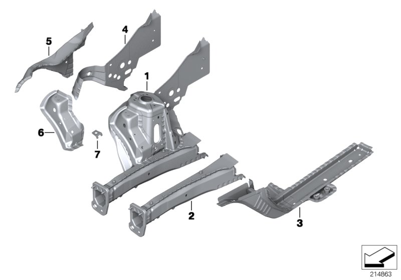 Wheelhouse/engine support