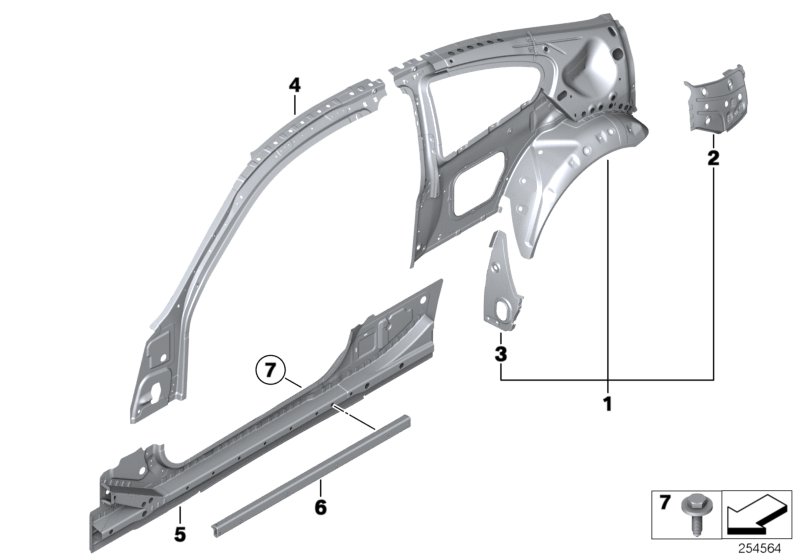 Body-side frame-parts