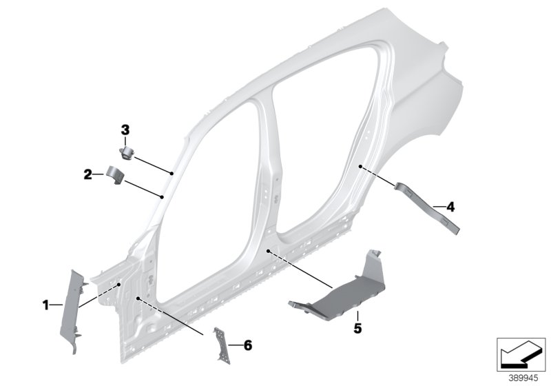Cavity shielding, side frame