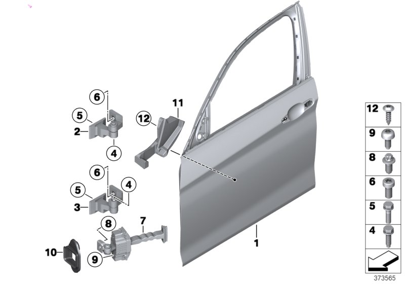 Front door-hinge/door brake