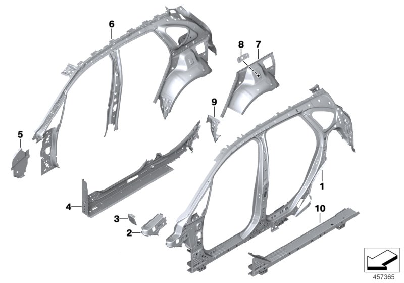 Body-side frame-parts