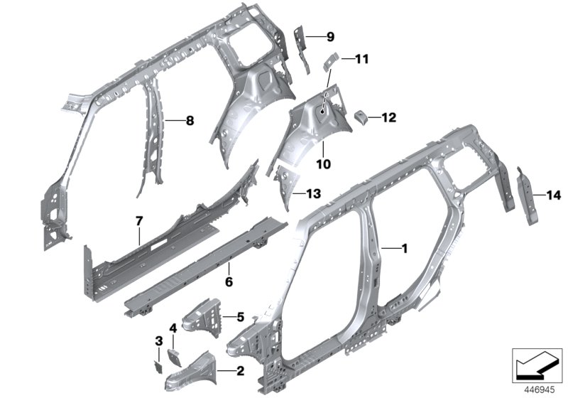 Body-side frame-parts