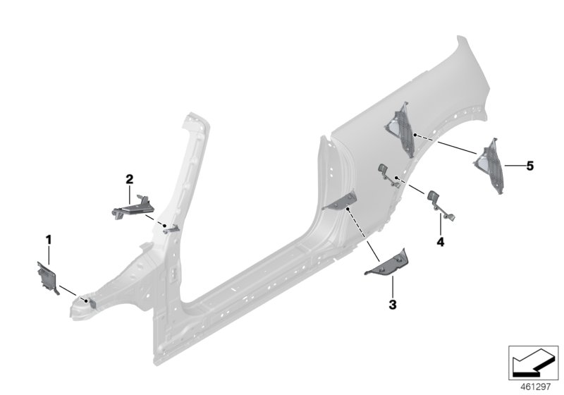 Cavity shielding, side frame