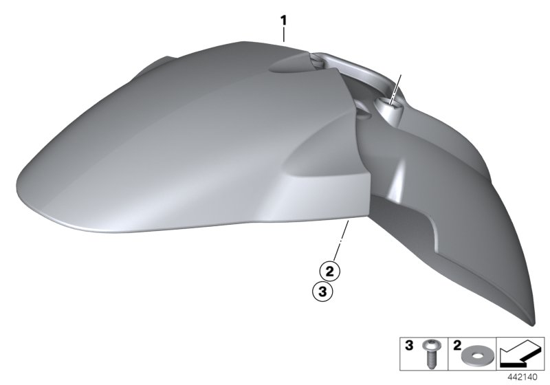 Front wheel cover, bottom