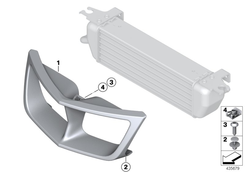 Air duct, oil cooler