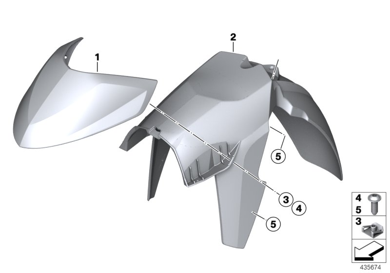 Front-wheel cover, primed