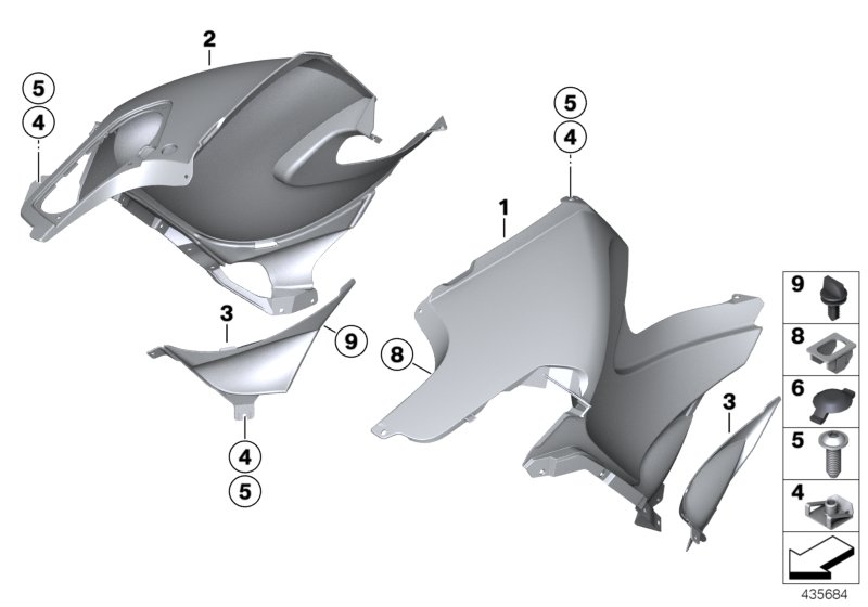 Lateral trim panel rear