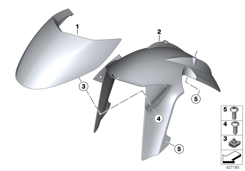 Front-wheel cover, primed