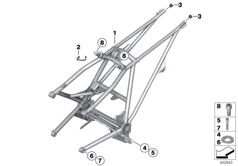 Rear frame