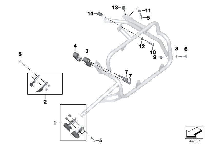 Case holder/Mounting parts