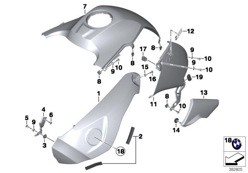 Trim panel parts - mounting parts