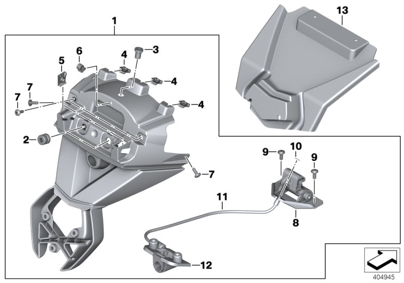 Number-plate holder / seat lock