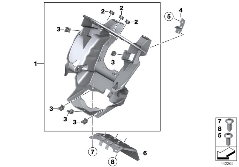 Dashboard mounting parts