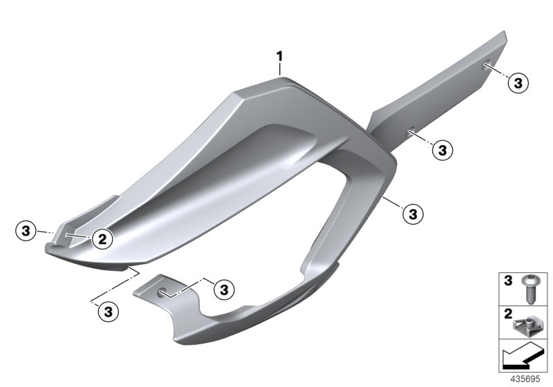 Motor spoiler prime coated