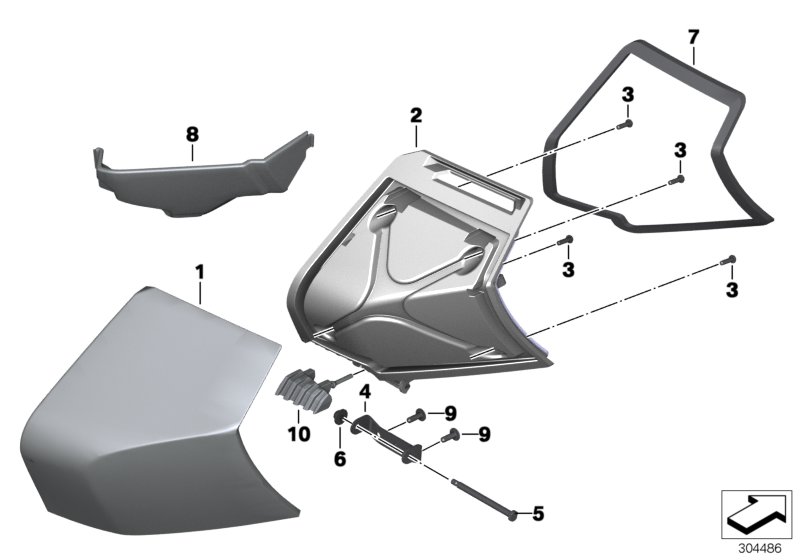 Stowage compartment, centre console