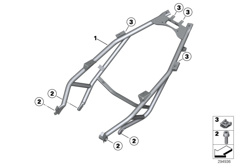Rear frame