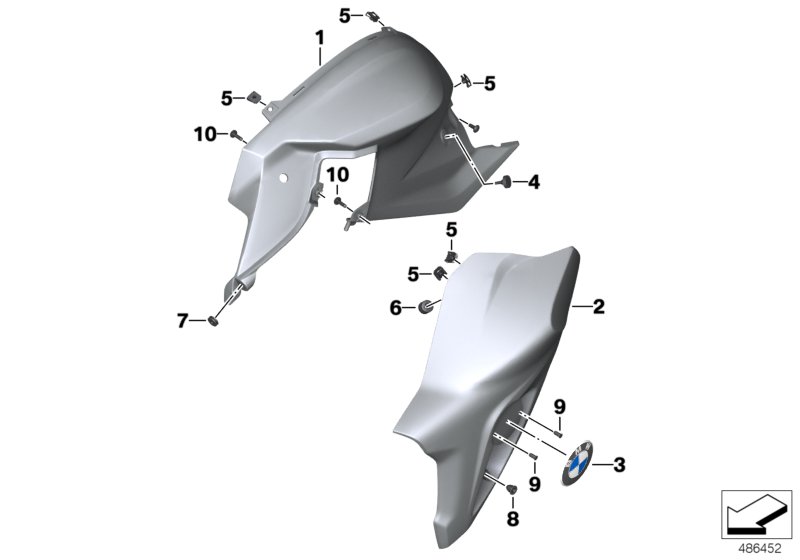 Fairing side section / attachment parts