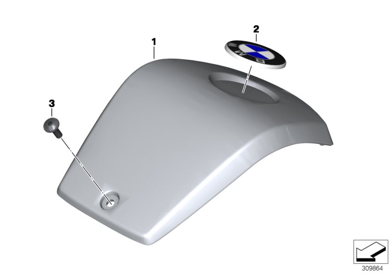 Handlebar fairing, middle