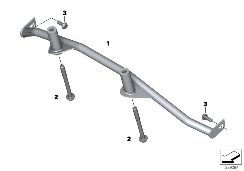Cross-bracket, rear