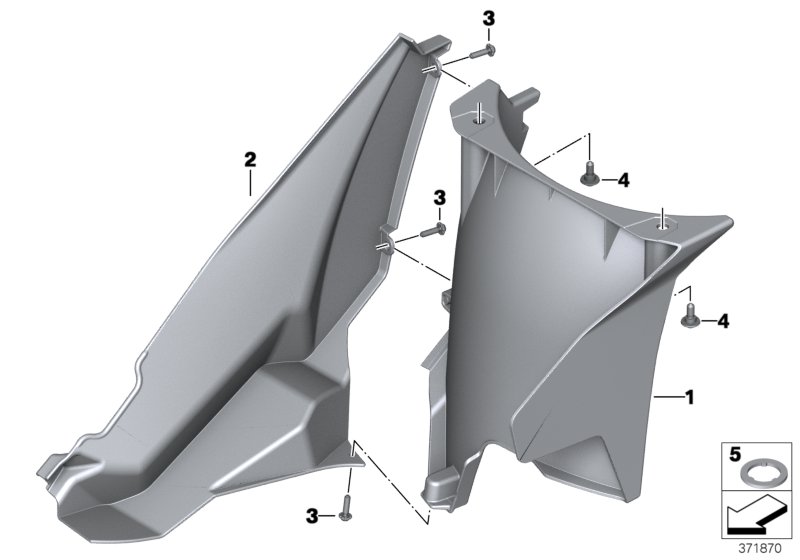 Rear-wheel cover, front